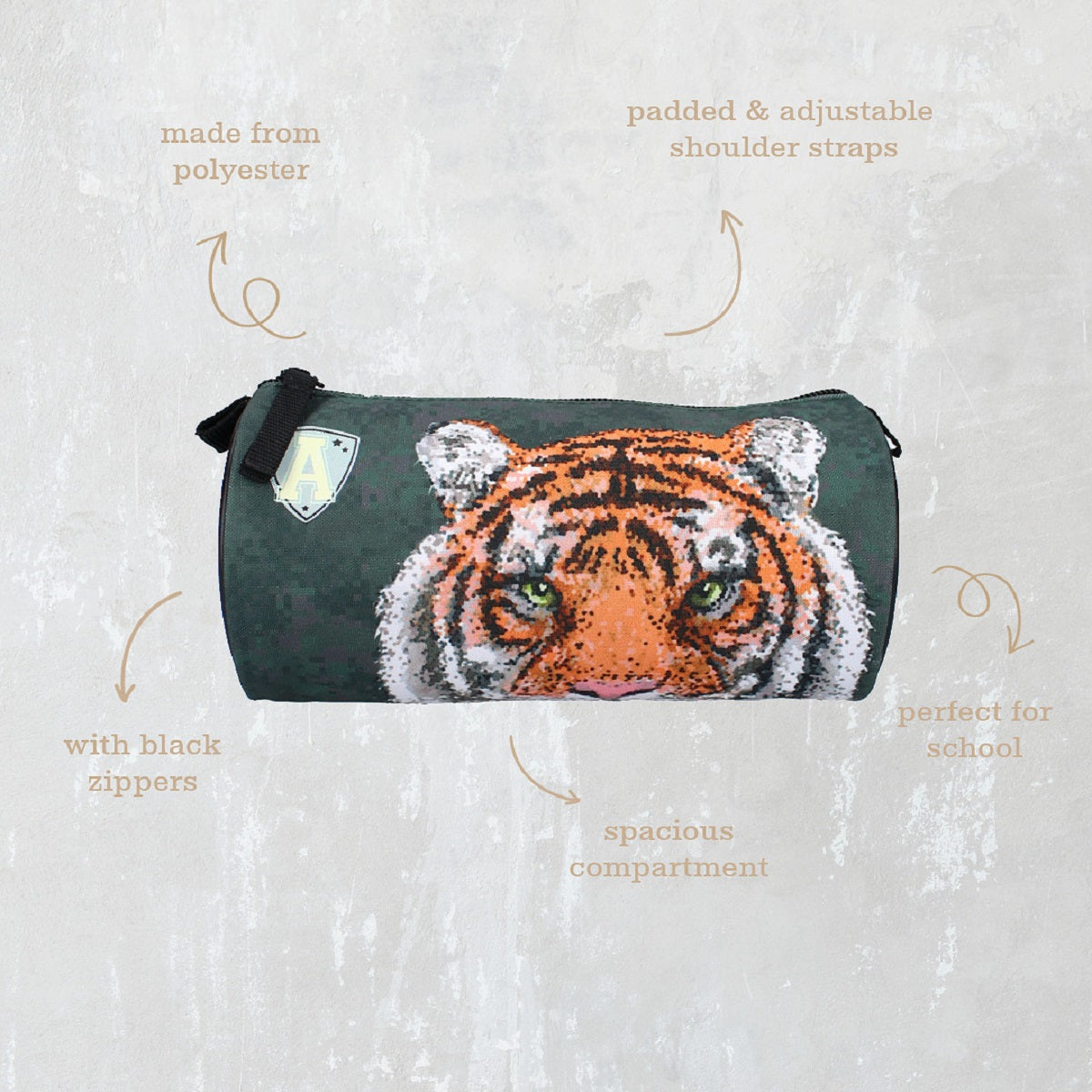 Skooter Wilderness – Federmäppchen mit Tiger-Design für Kinder