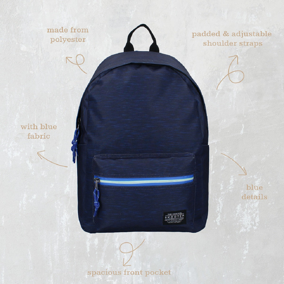 Skooter Rucksack – Stylischer Schulrucksack in Grün mit viel Stauraum