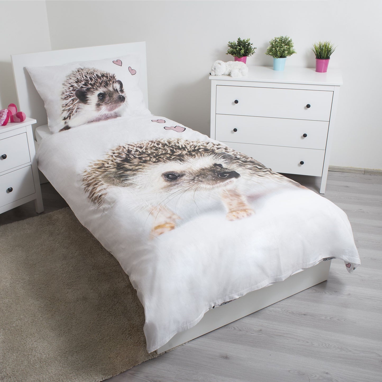 Hedgehog Kuschelige Igel Bettwäsche Baumwolle, 140x200 cm & 70x90 cm