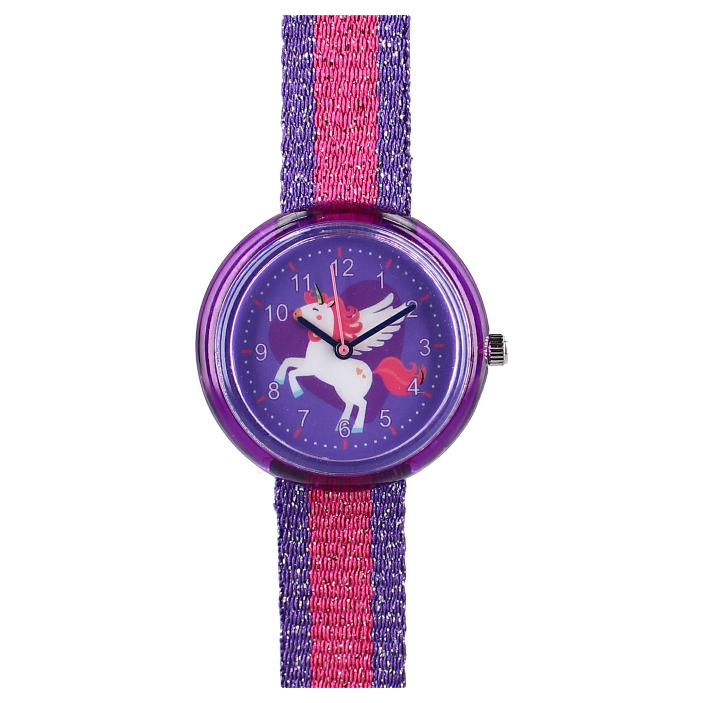 Prêt Kids Time! Kinderuhr – Einhorn-Design, Glitzer-Armband & verstellbarer Verschluss