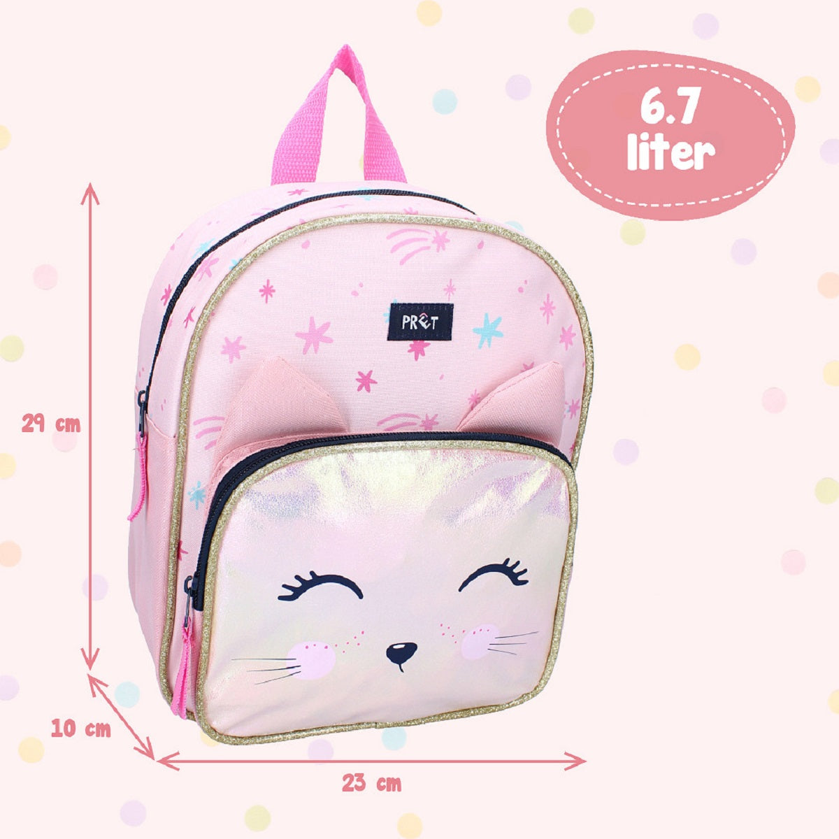 Prêt Rucksack Giggle – Süßer Kinder-Rucksack mit Katzengesicht