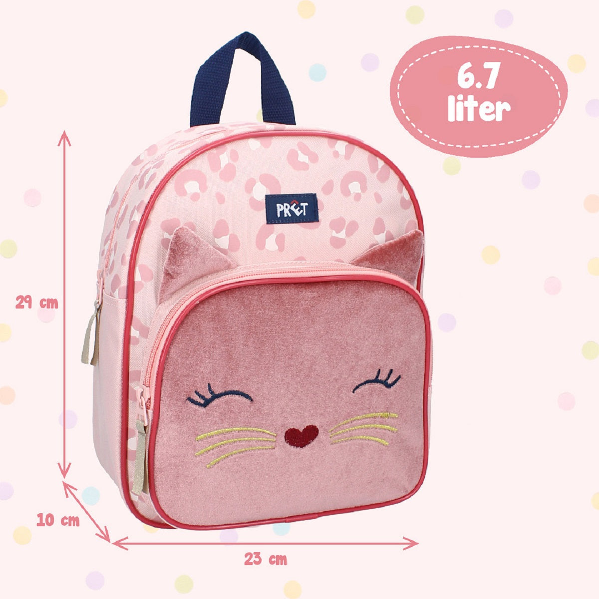 Prêt Rucksack Giggle – Süßer Kinder-Rucksack mit Katzengesicht