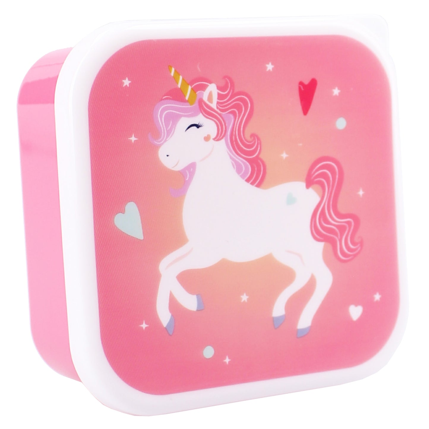 Prêt Snackbox Lunchbox 3-in-1 – Einhorn Design, stapelbare Behälter für Kinder