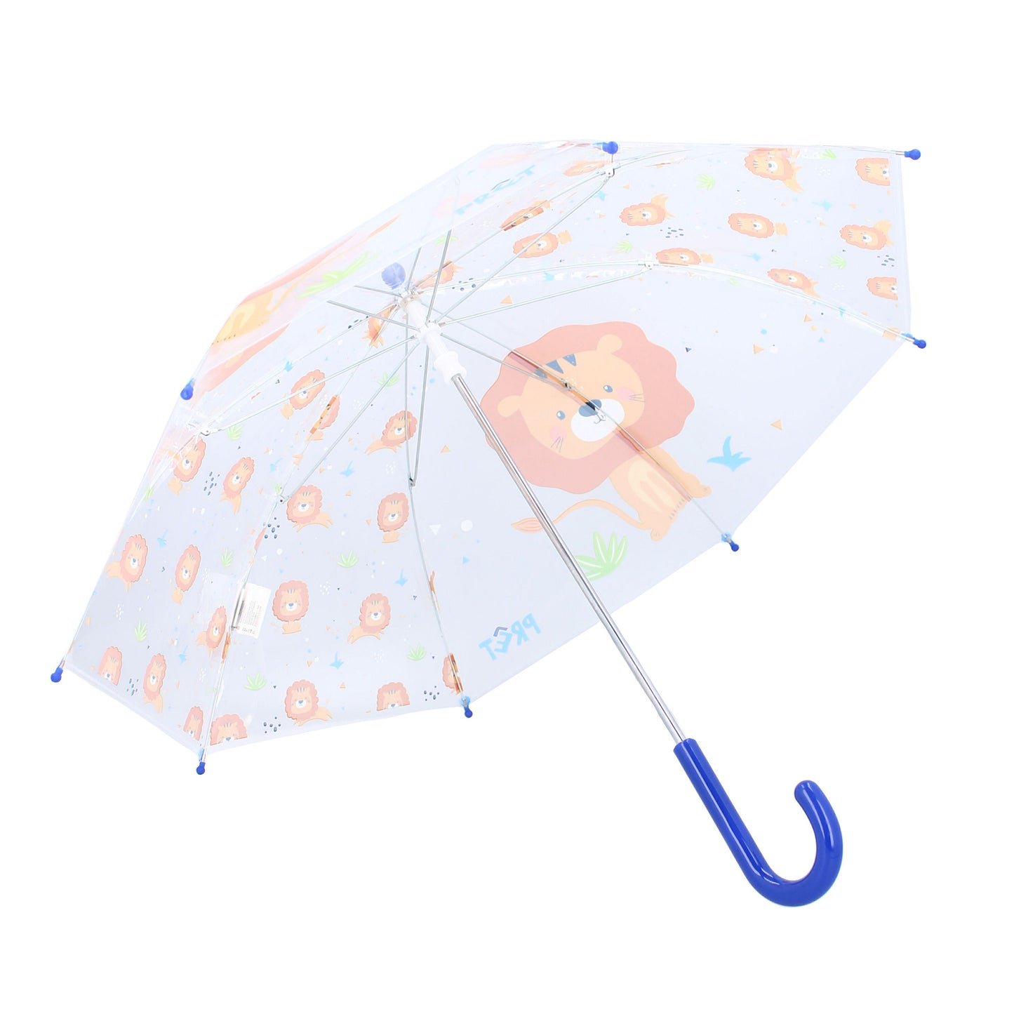 Prêt Kinder-Regenschirm ⌀ 71 cm Lion-Design, transparent & handlich