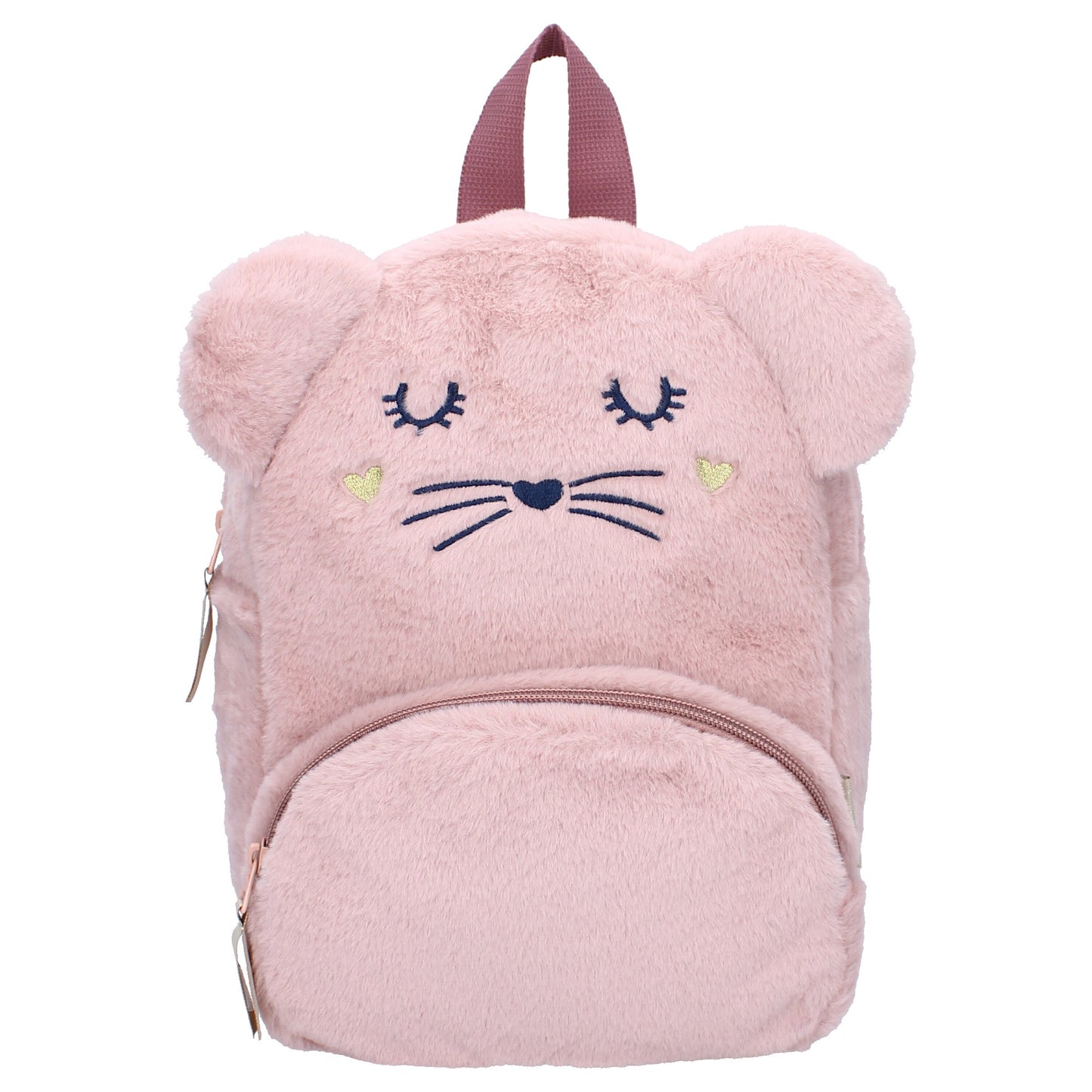 Prêt Rucksack Kinder The Adorables Katzengesicht Rosa Plüschrucksack