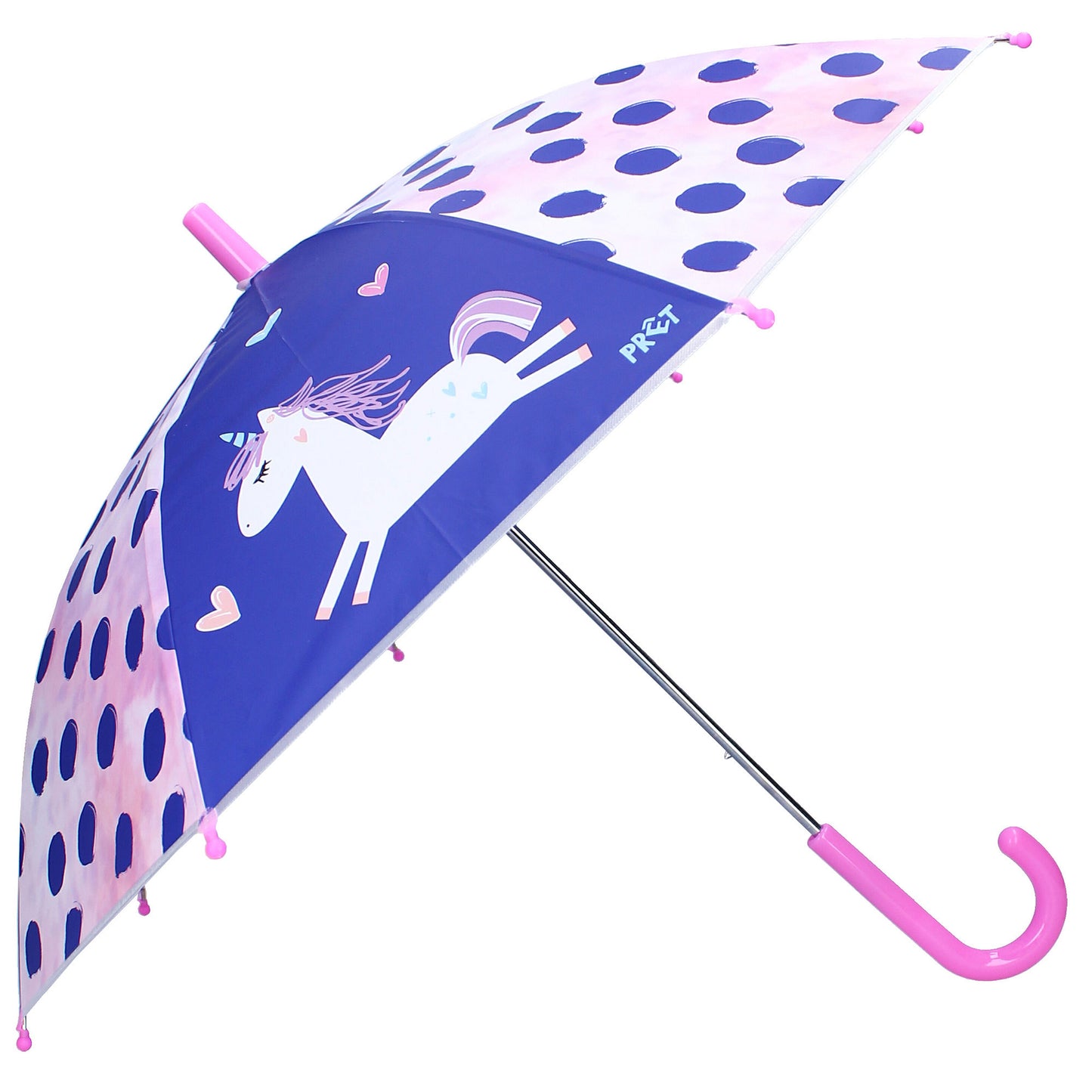 Prêt Kinder-Regenschirm ⌀ 73 cm Einhorn-Design, transparent & handlich