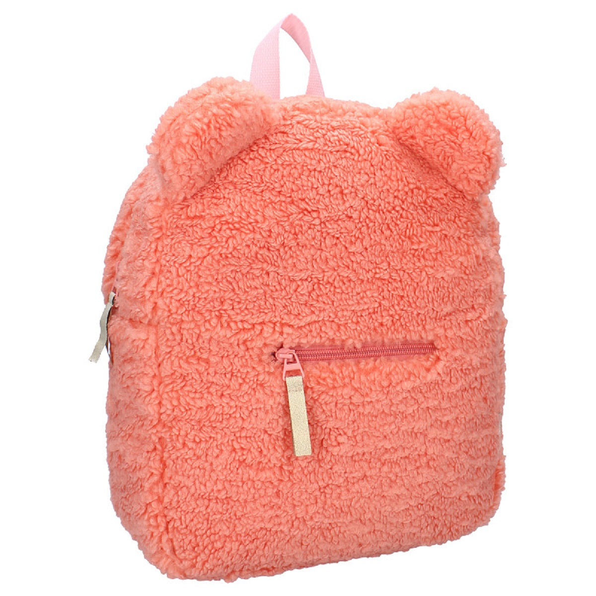 Prêt Kinderrucksack Teddy – Weicher Tagesrucksack in Peach mit verstellbaren Trägern