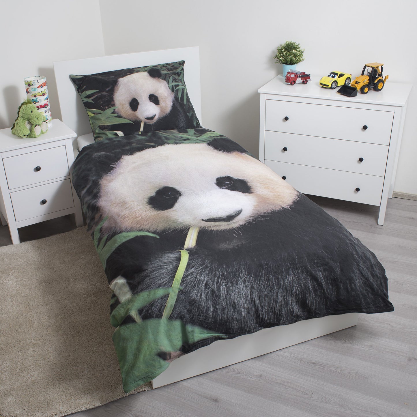 Panda Design Kuschelige Bettwäsche Baumwolle, 140x200 cm & 70x90 cm
