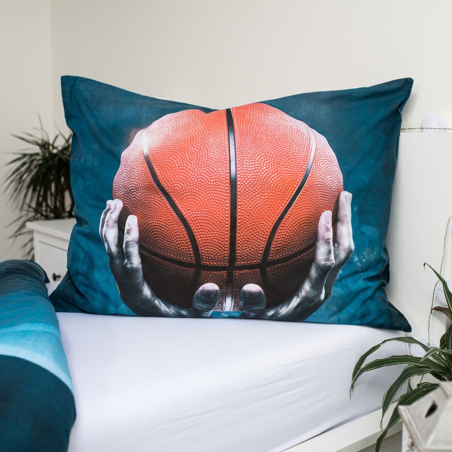 Basketball Baumwolle Bettwäsche – Bettbezug 140x200 cm & Kissenbezug 70x90 cm