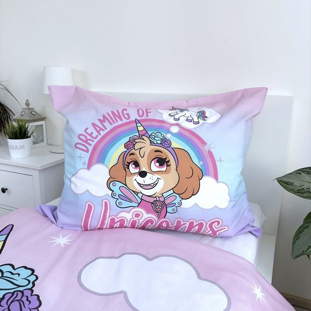 Paw Patrol Bettwäsche-Set aus Baumwolle - 140 x 200 cm + 70 x 90 cm