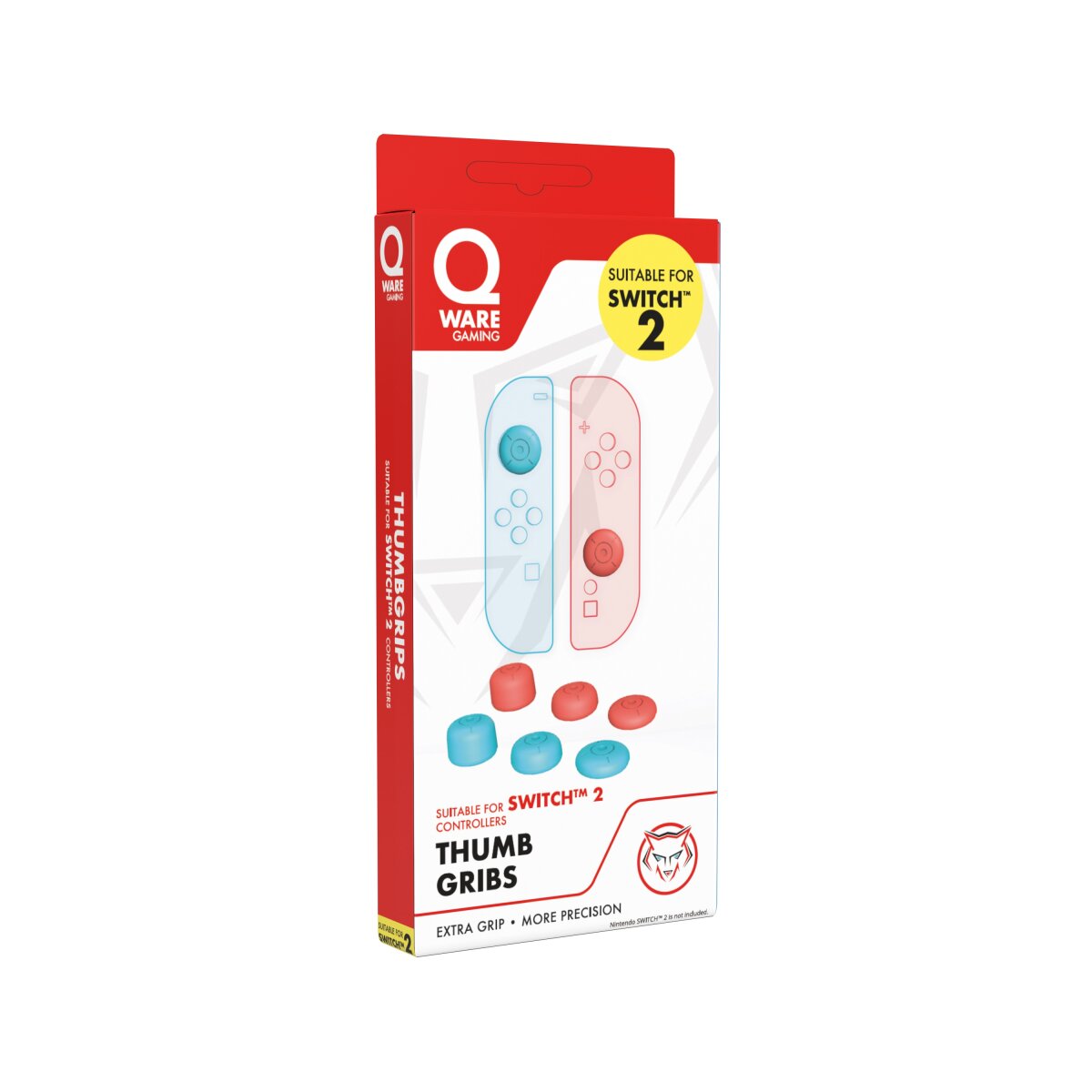Qware Daumengriffe – Ergonomische Thumb Grips für mehr Kontrolle kompatibel mit Nintendo Switsch 2 Controller