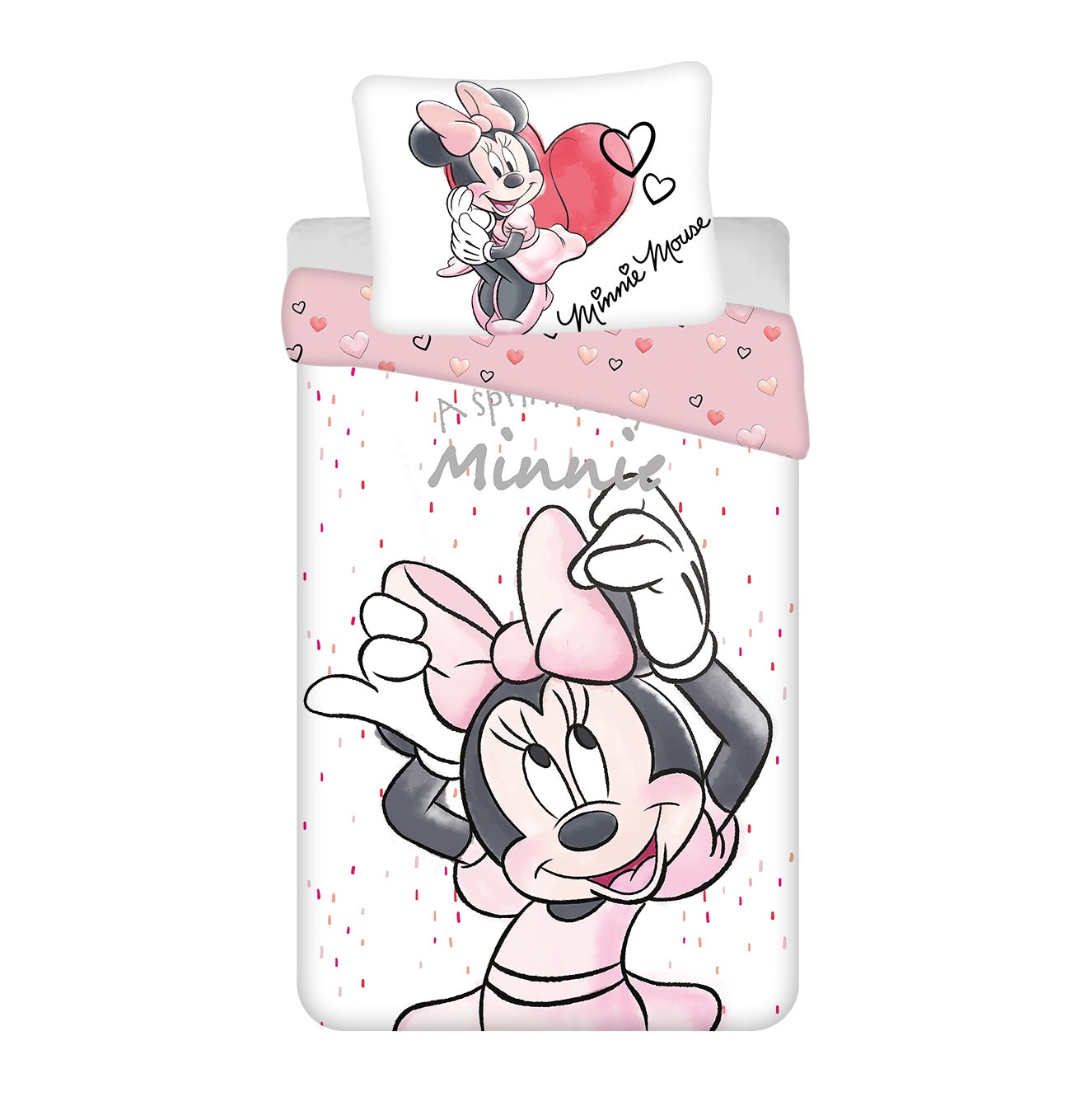 Disney Minnie Mouse Bettwäsche – Kuscheliges Baumwoll-Set 140x200 cm & 70x90 cm