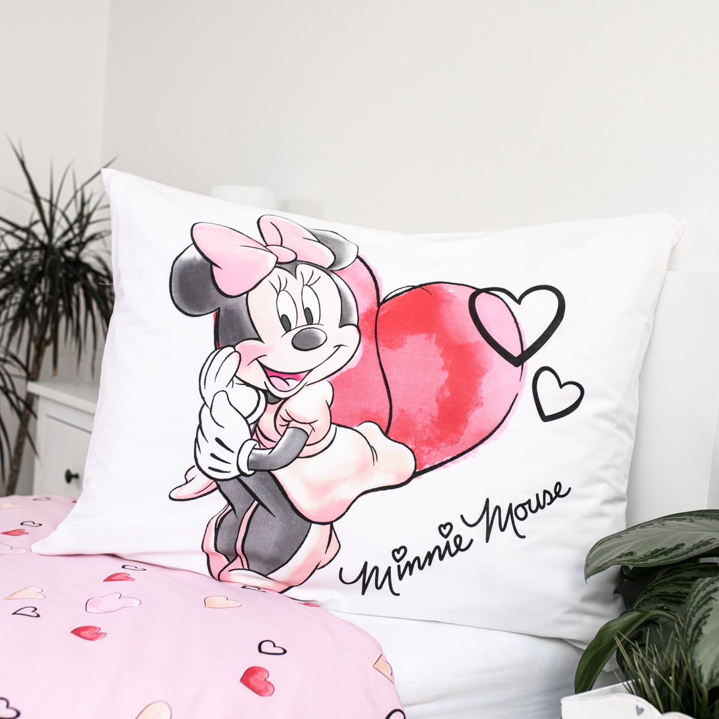 Disney Minnie Mouse Bettwäsche – Kuscheliges Baumwoll-Set 140x200 cm & 70x90 cm