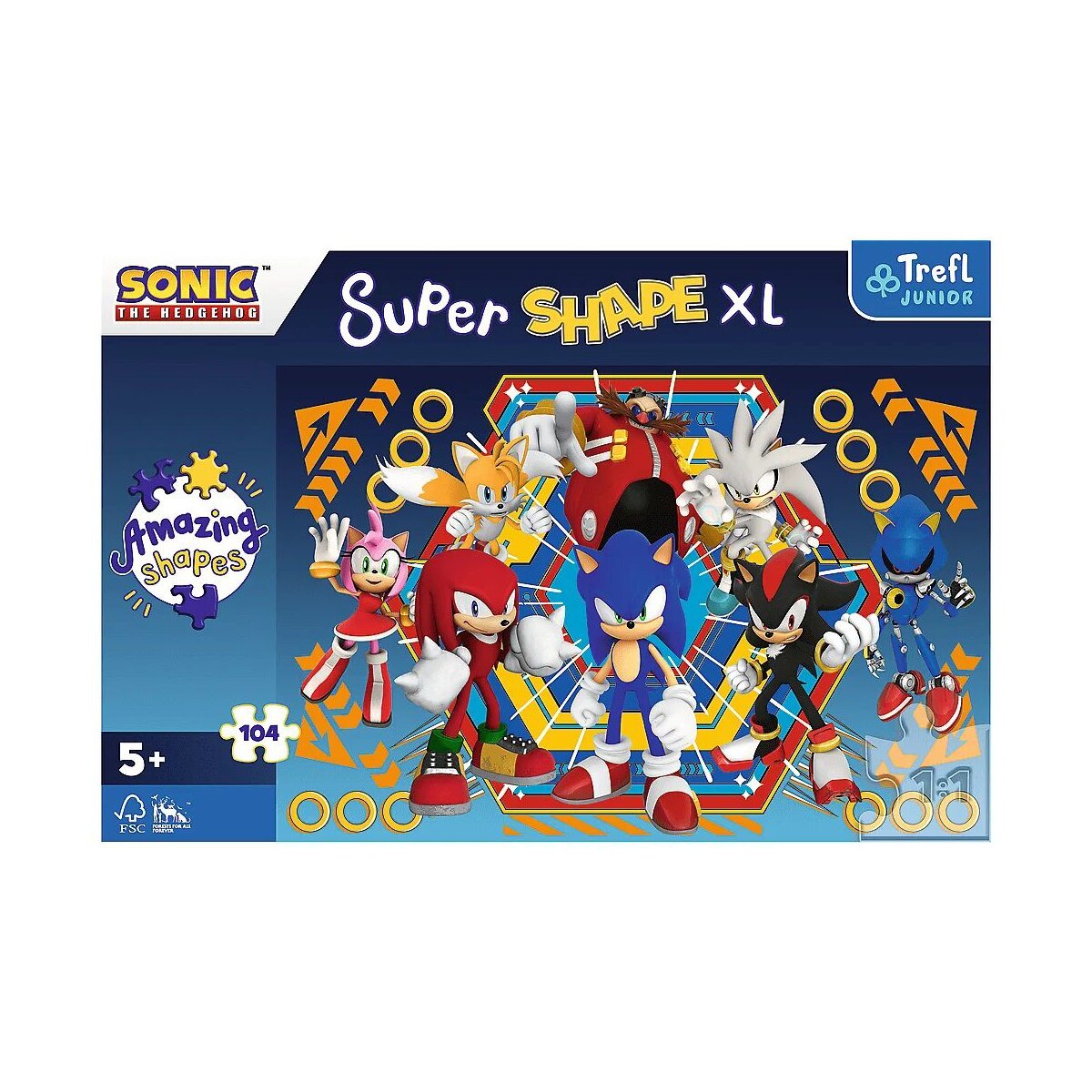 Sonic Puzzle Super Shape XL 104 Teile Perfekt für junge Abenteurer