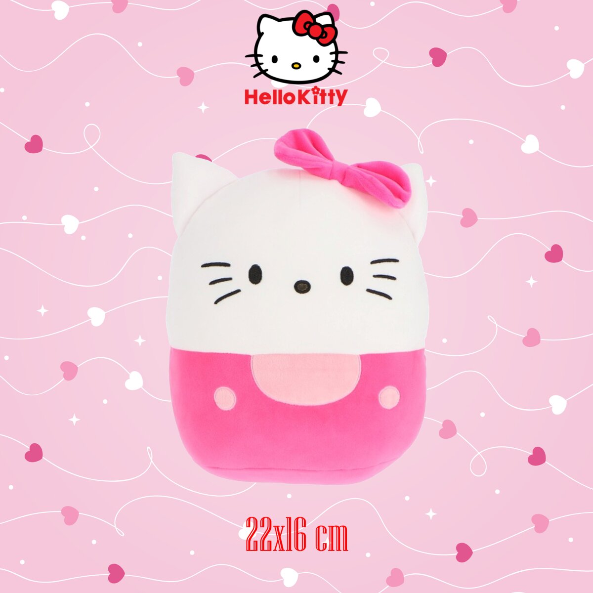 Hello Kitty Eggy Pillow 22 cm großes Kuschelkissen Plüsch