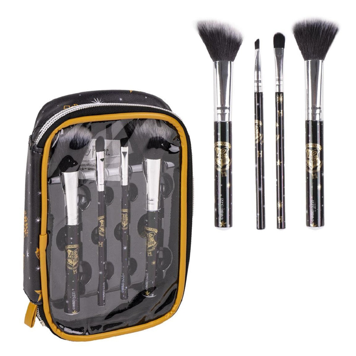 Harry Potter Make-up Pinselset – 4-teilig mit praktischer Kosmetiktasche