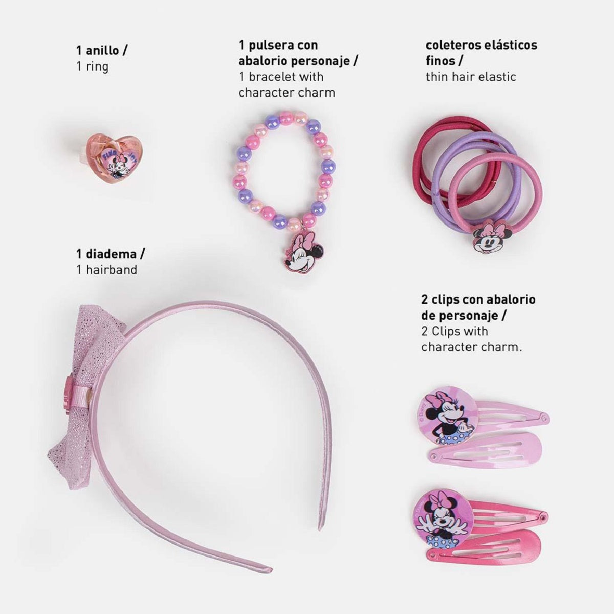 Disney Minnie Mouse Haar-Accessoire-Set – Kreativer Haarschmuck für Kinder