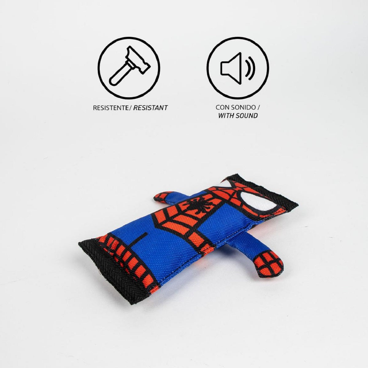 Spiderman Hundespielzeug mit Quietscher – Weiches Polyester für Spielspaß