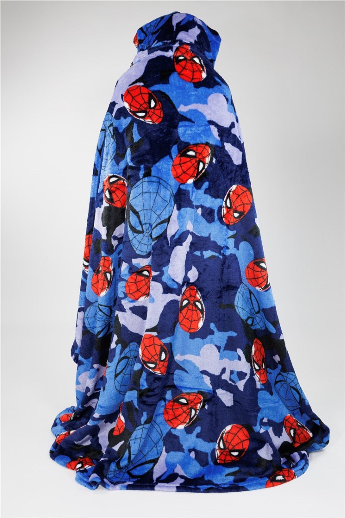 Spiderman Kuscheldecke mit Kapuze für Kinder – weich & wärmend – 120x150 cm