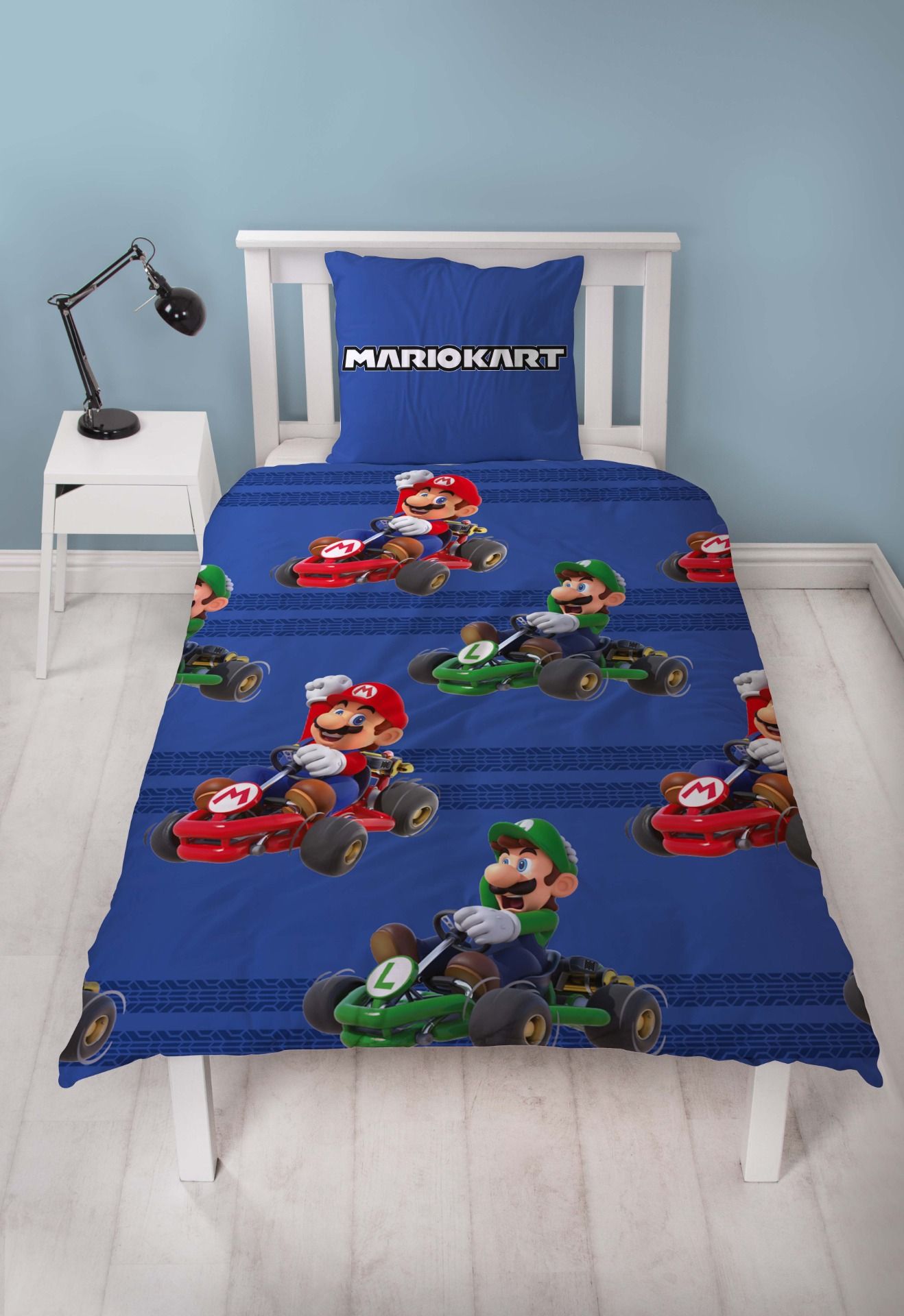Super Mario Bettwäsche Set aus Microfaser für Kinder – 140x200 cm Bettbezug & 70x70 cm Kissenbezug