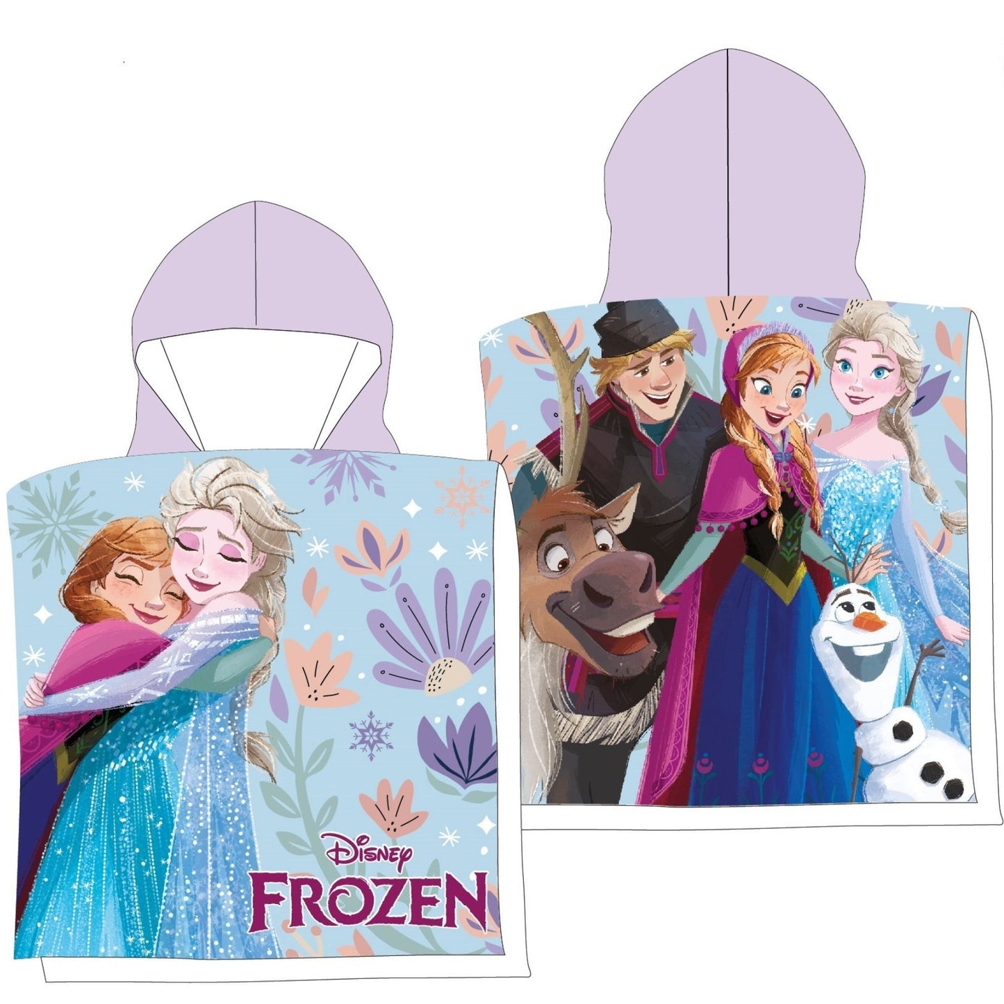 Frozen Mikrofaser Poncho für Kinder – 100x55 cm OneSize