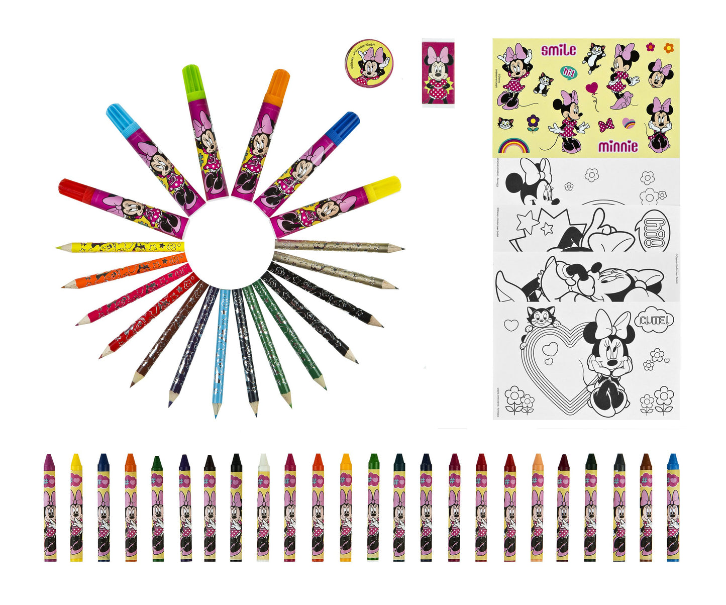 Disney Minnie Mouse Malset Farbset Zeichnungsbox - Das perfekte Kreativpaket für Kinder
