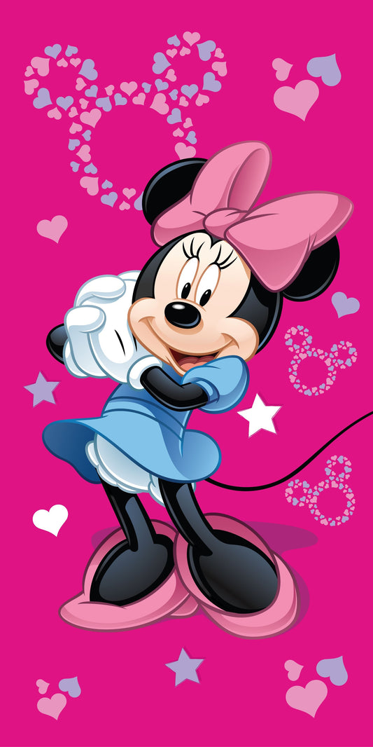Disney Minnie Mouse Badehandtuch Strandtuch 70x140 cm aus Baumwolle – saugfähig & weich