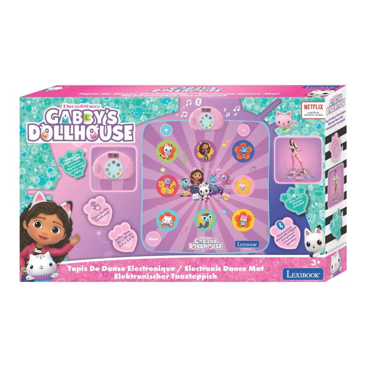 Gabby's Dollhouse Elektronische Tanzbodenmatte – Spaß und Bewegung für Kinder