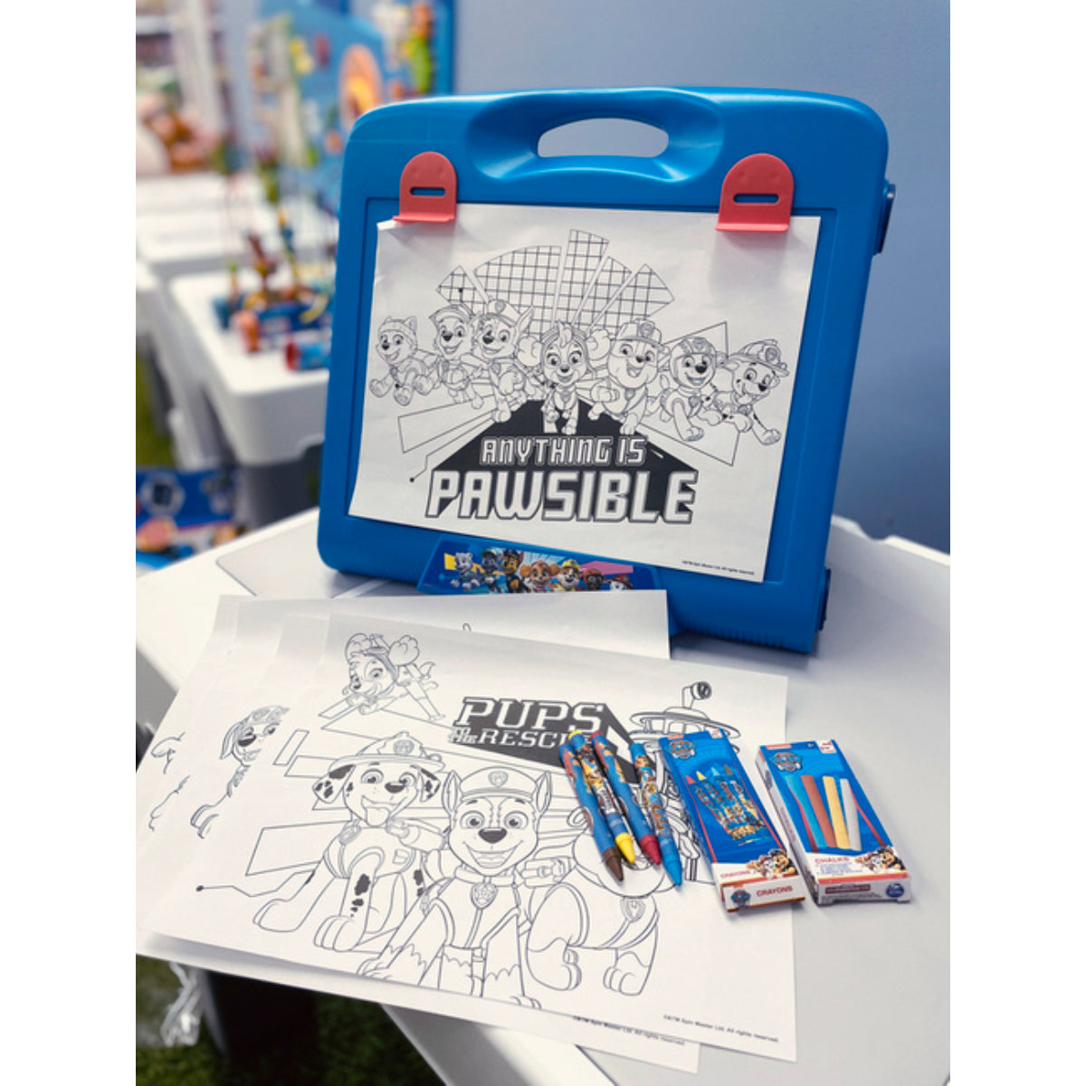 Paw Patrol Kreativ Staffelei für Kinder für Zeichnen und Spielen unterwegs