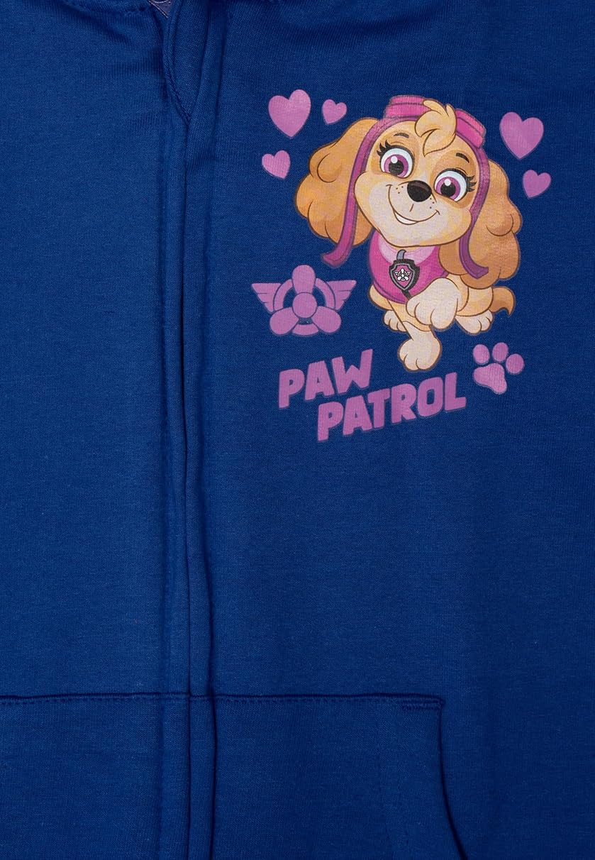 Paw Patrol Sweatjacke für Mädchen - Kinder Kapuzenpullover mit Reißverschluss Hoodie Blau