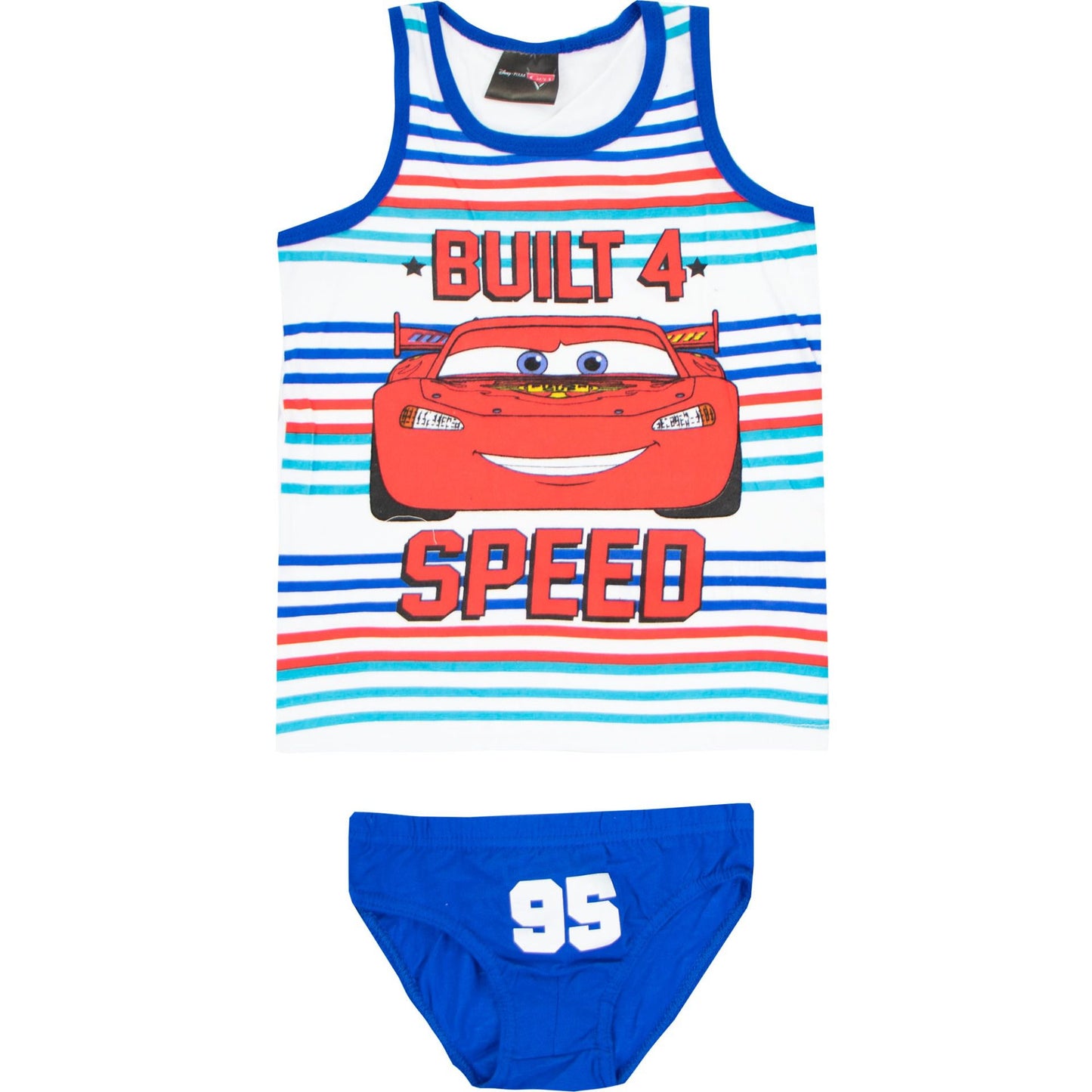 Cars Unterhemd & Unterhose Set Cars Design 100% Baumwolle