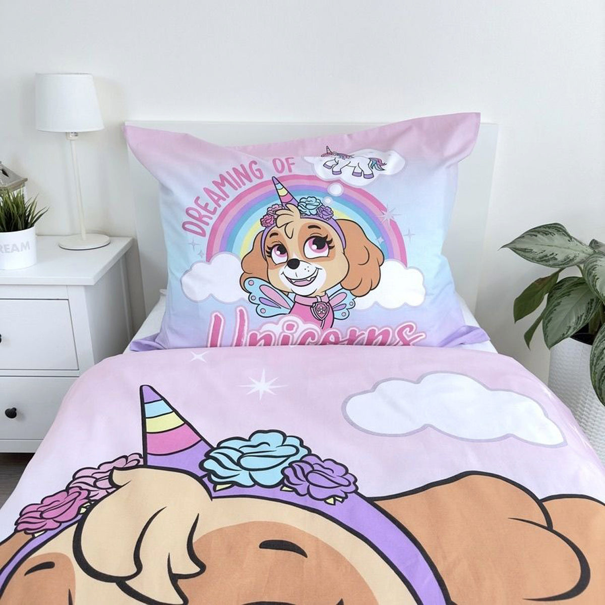 Paw Patrol Bettwäsche-Set aus Baumwolle - 140 x 200 cm + 70 x 90 cm