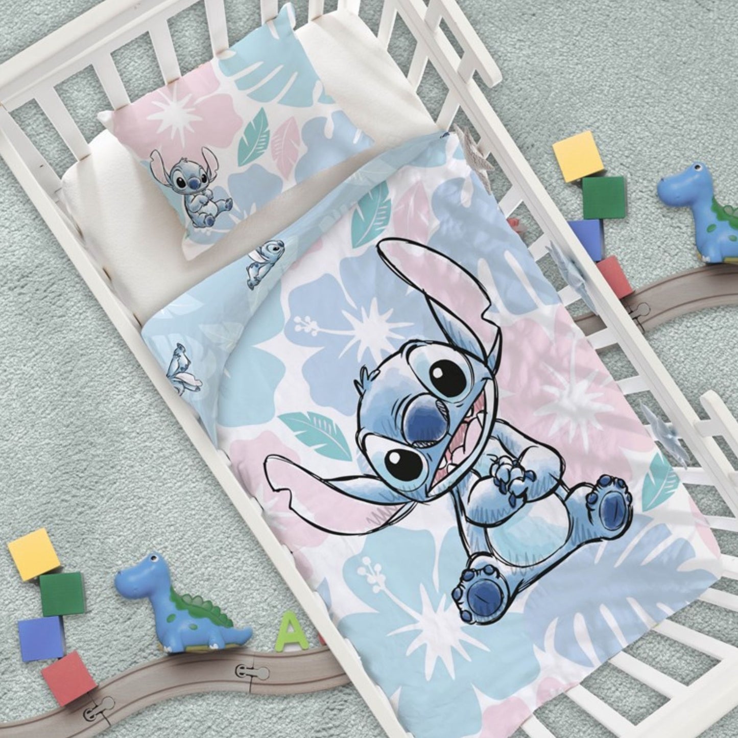 Lilo & Stitch Baumwolle Bettbezug – Bettwäsche Set 100 x 140 cm + 40 x 60 cm für Kinder