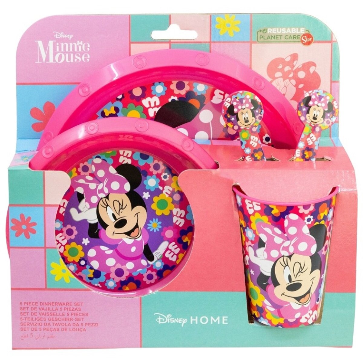 Disney Minnie Mouse 5-teiliges Kindergeschirr Essensset für Kinder