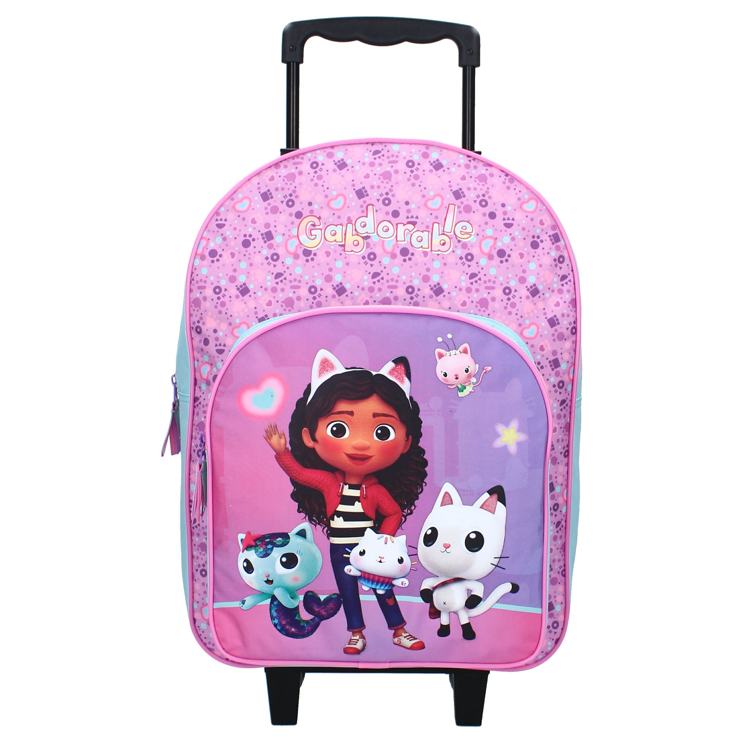 Gabby's Dollhouse Trolley-Rucksack – Lila mit Gabby-Design und fröhlichen Motiven