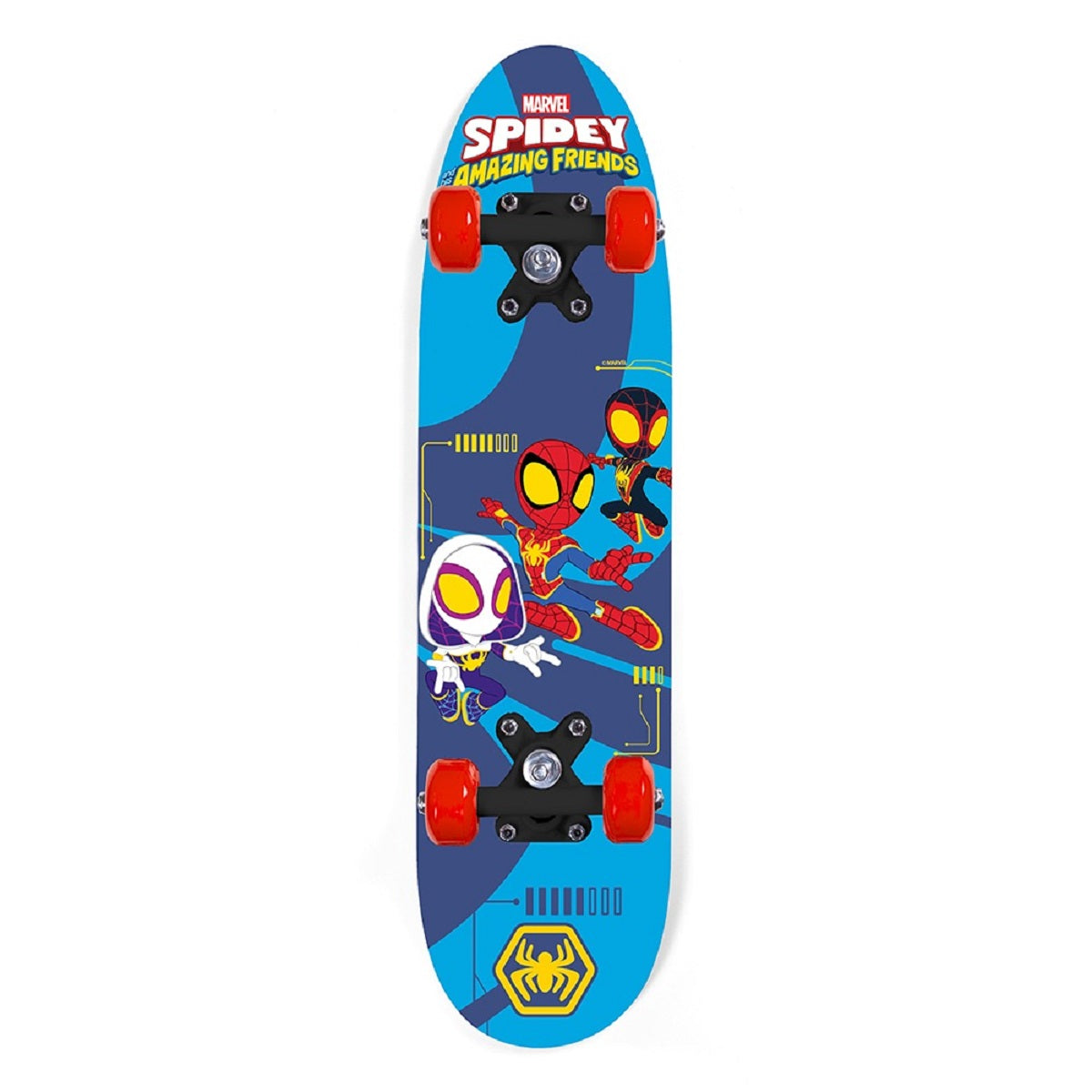 Spiderman Skateboard 24” aus Holz – 61 cm – bis 50 kg belastbar für Kinder