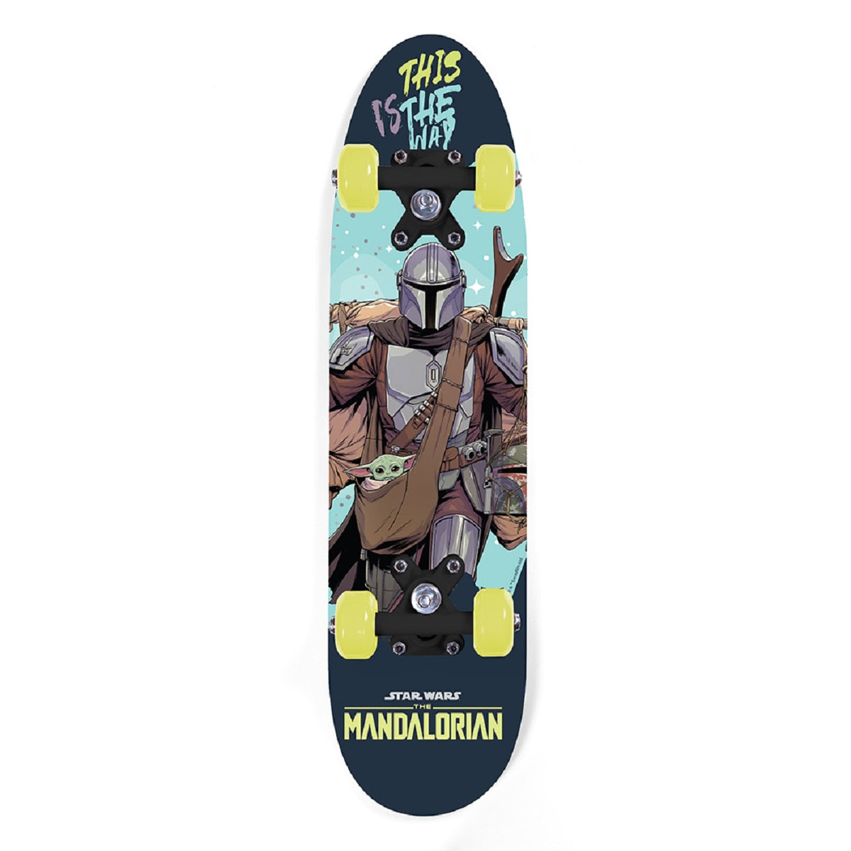 Star Wars Holz-Skateboard Mandalorian Robustes 9-Schichten Ahorn