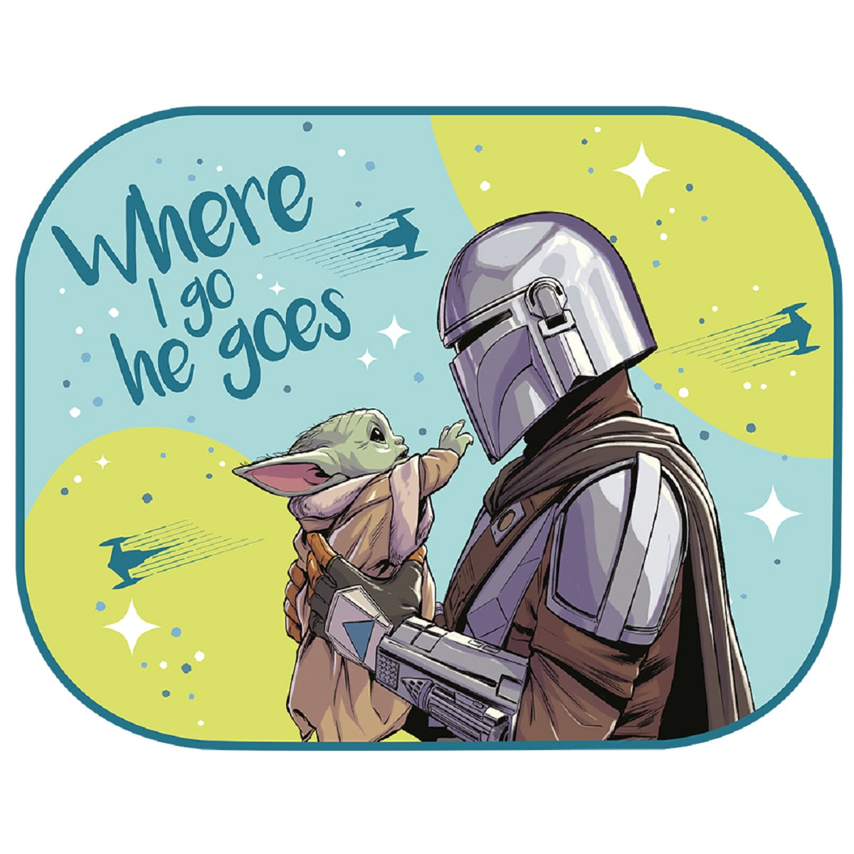 Star Wars Mandalorian Sonnenschutz für Kinder Stitch, schützt vor Sonne und sorgt für Unterhaltung