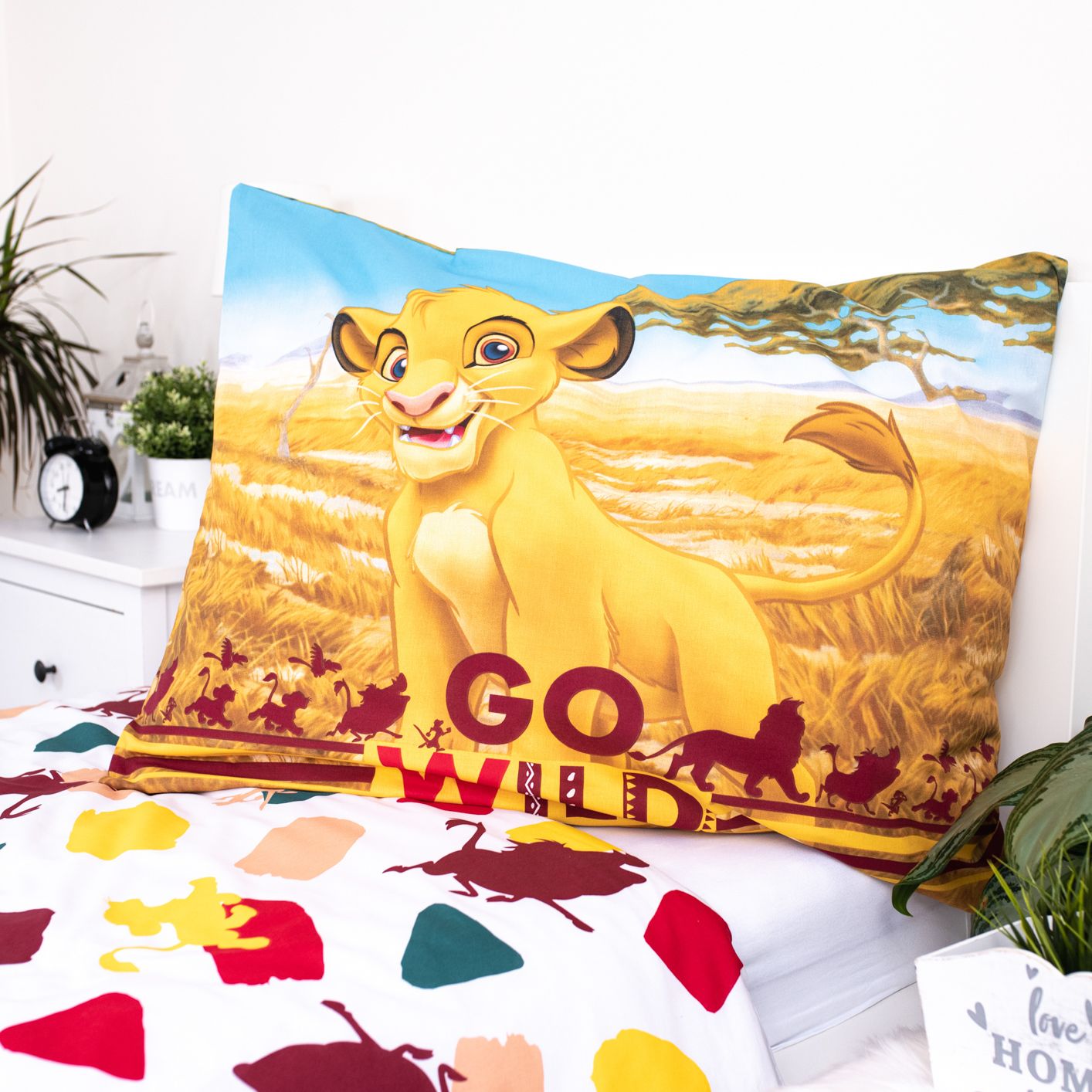 Lion King Design Kuschelige Bettwäsche Baumwolle, 140x200 cm & 70x90 cm