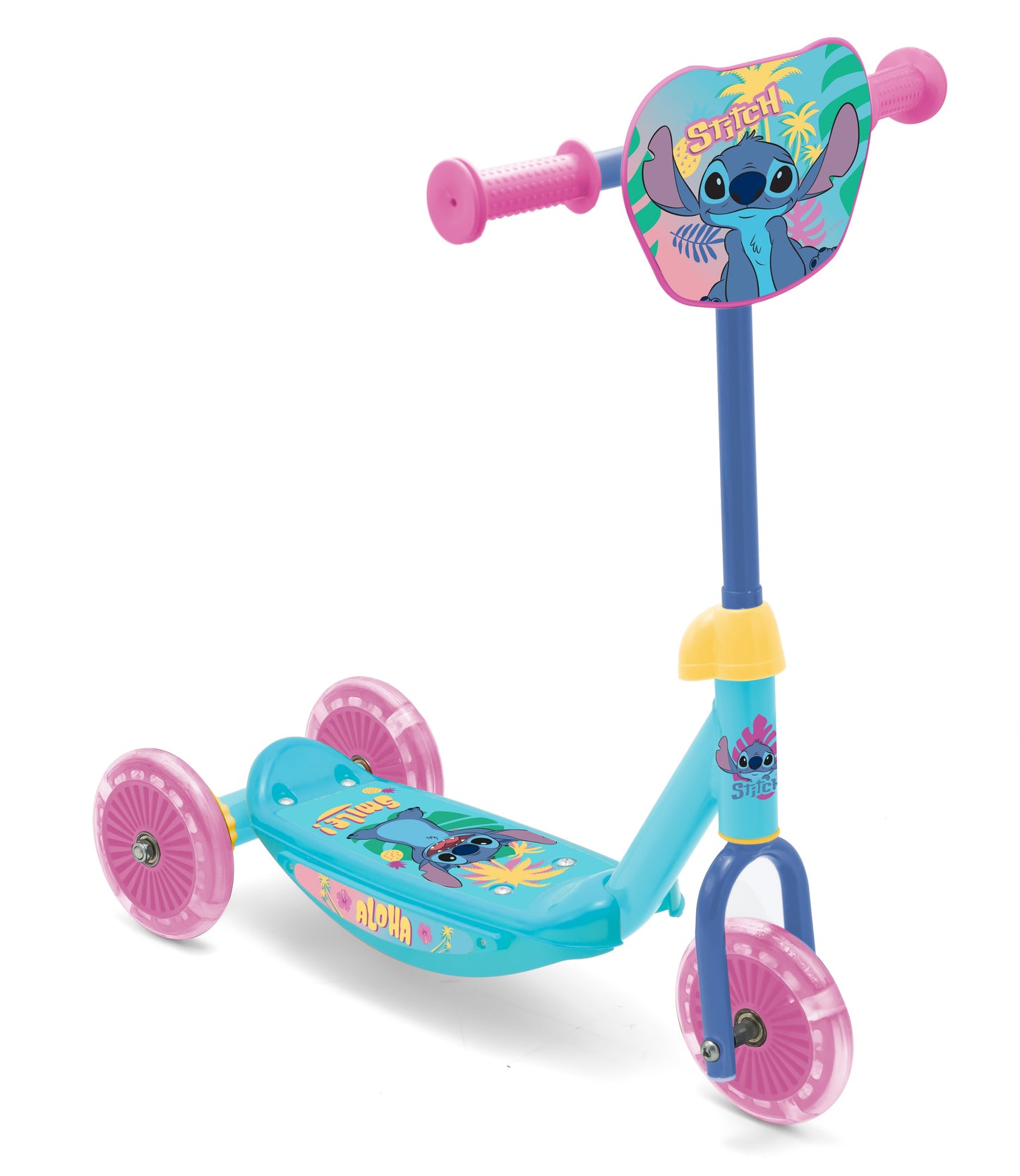 Lilo & Stitch Kinder-Dreirad-Scooter mit 3 Rädern und höhenverstellbarem Lenker für Kinder ab 2 Jahren
