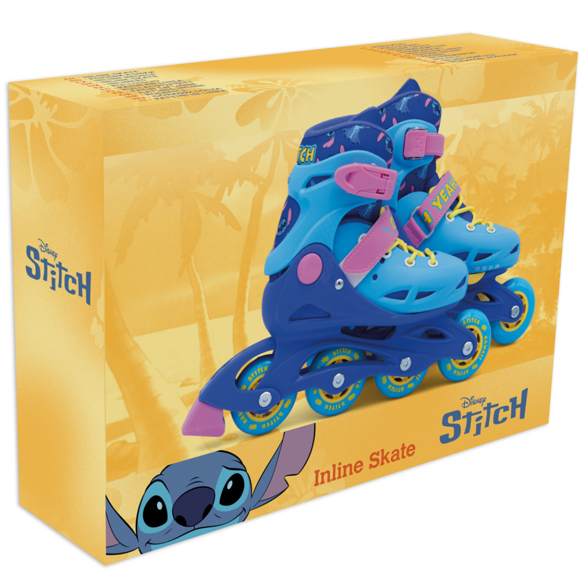 Disney Stitch Inline Skates Kinder Hard Boot Rollschuhe größenverstellbar 30 bis 33