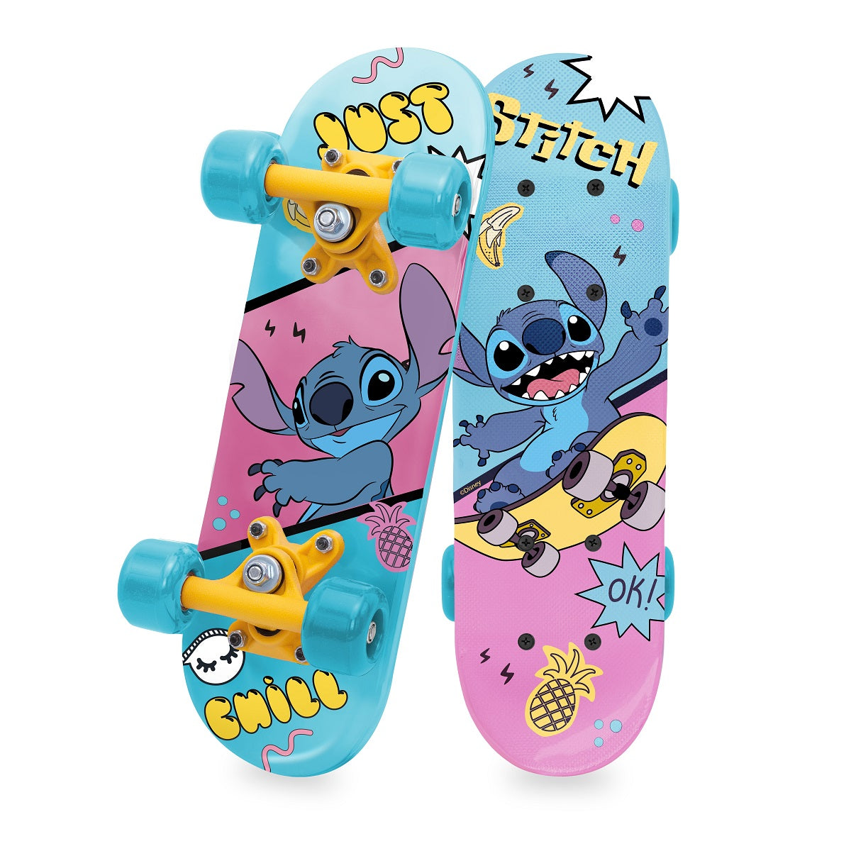 Lilo & Stitch Skateboard für Kinder 17 Zoll mit Stahlkugellagern & rutschfester Oberfläche Ideal für Anfänger