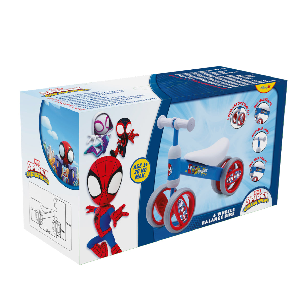 Marvel Spidey Sicheres Lernrad für Kinder ab 1 Jahr Kleinkind Laufrad