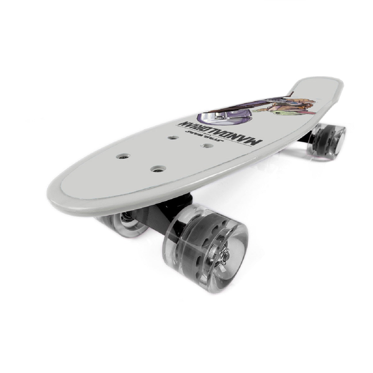 Star Wars Mandalorian Pennyboard Kompaktes Design aus Polypropylen mit Aluminium-Achsen
