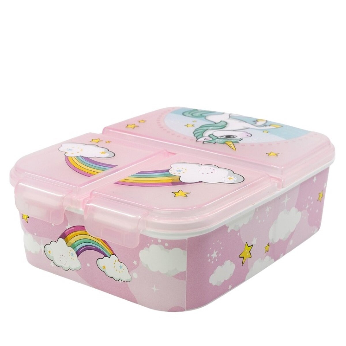 Kinder Brotdose – Lunchbox mit 3 Fächern & tollem Design