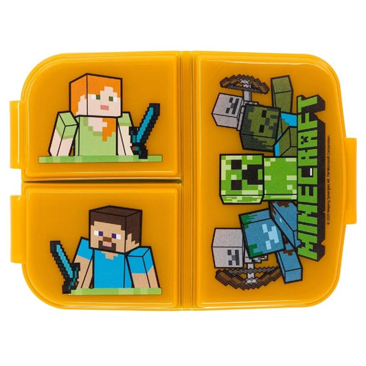 Minecraft Kinder Brotdose – Lunchbox mit 3 Fächern & tollem Design