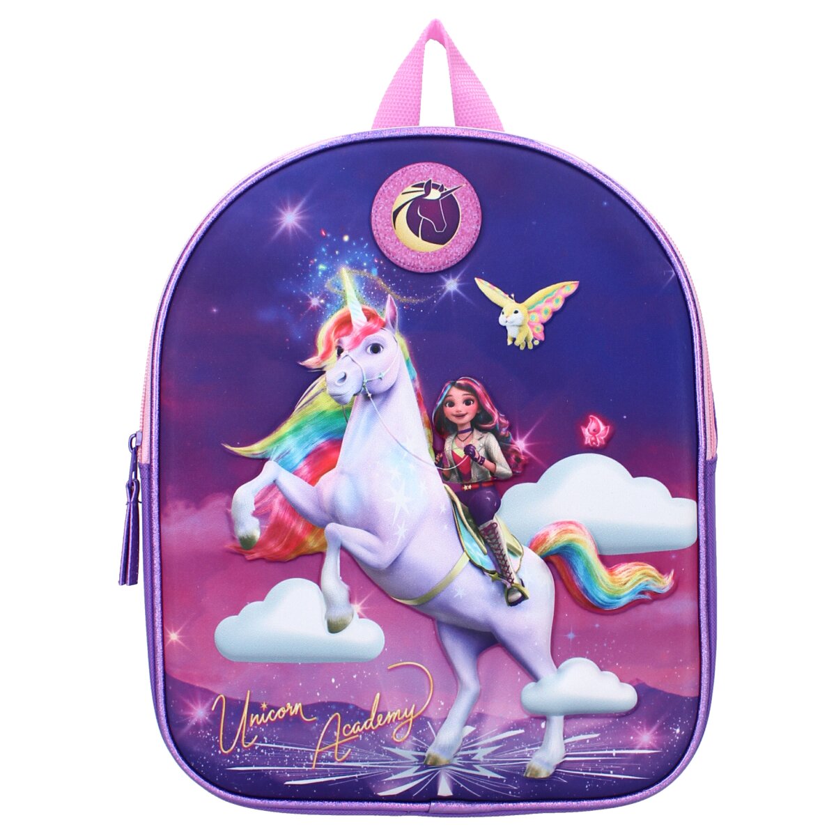 Unicorn Academy 3D-Rucksack mit verstellbaren Gurten für Mädchen