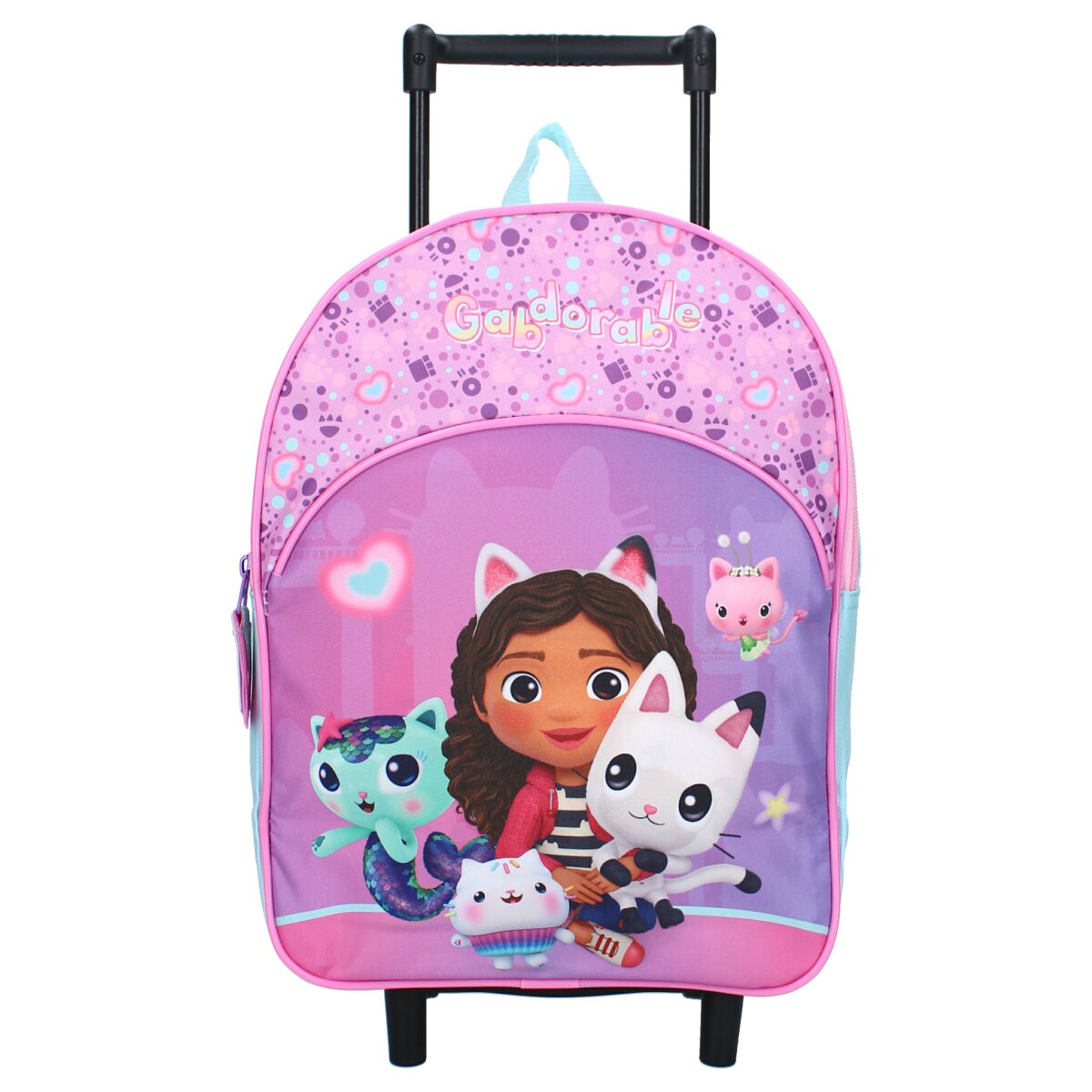 Gabby's Dollhouse Trolley-Rucksack – Lila mit Gabby und fröhlichem Blumen-Design