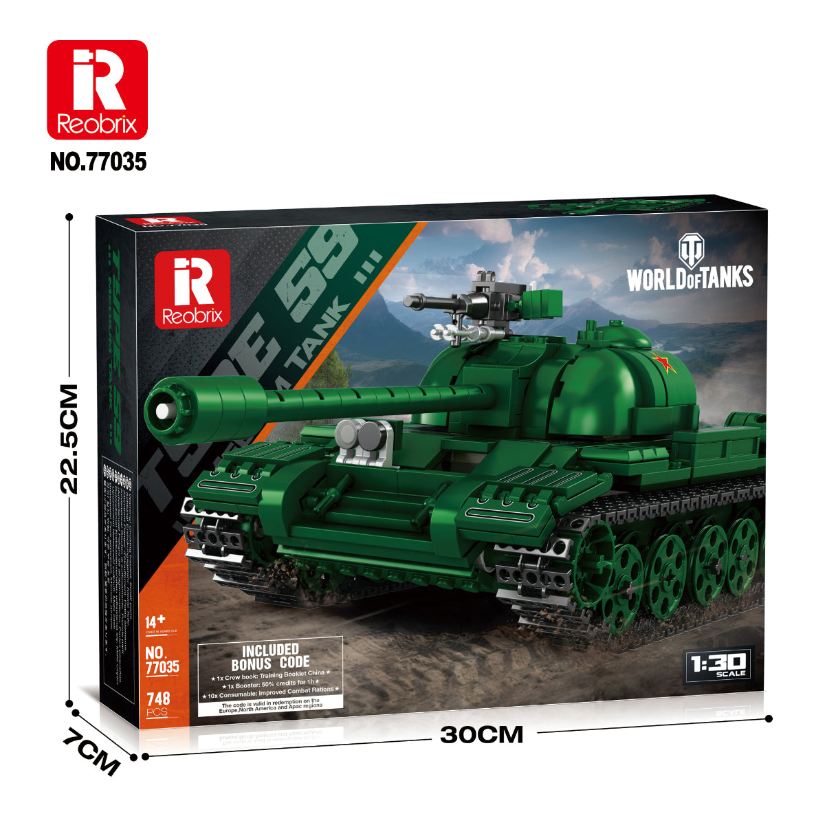 Reobrix 77035 Type 59 Kettenfahrzeug Klemmbaustein Set 748 Teile ab 14