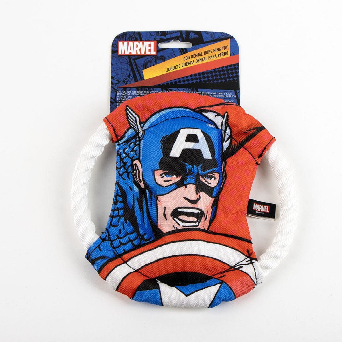 Captain America Kau- & Zahnspielzeug für Hunde – Ideal für kräftiges Kauen